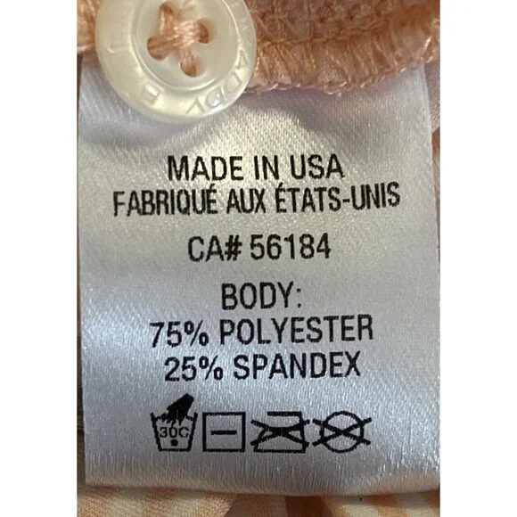 Draddy Sport Men's Medium Short Sleeve Golf Polo Muted Orange White Striped🏌️ - Picture 8 of 8